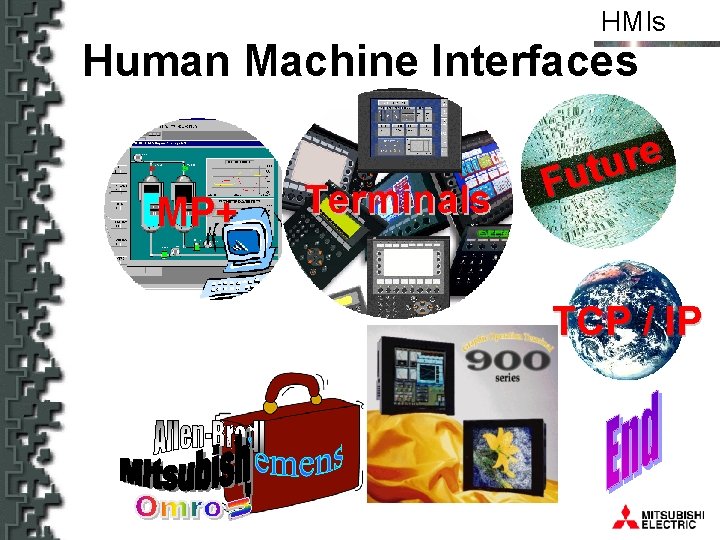 HMIs Human Machine Interfaces MP+ Terminals e r u t u F TCP /