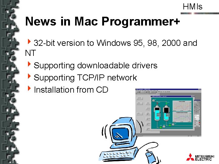 HMIs News in Mac Programmer+ 432 -bit version to Windows 95, 98, 2000 and