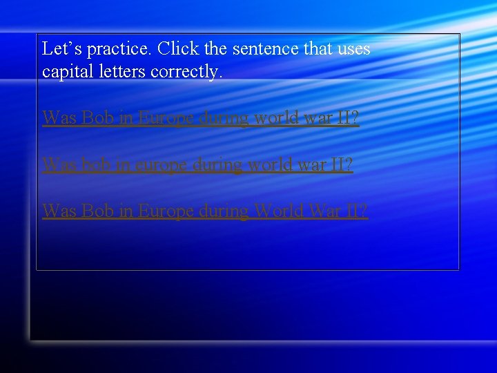 Capitalization By Dylan Edwards One rule of capitulation