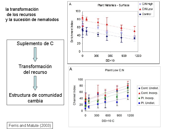 la transformación de los recursos y la sucesión de nematodos Suplemento de C Transformación