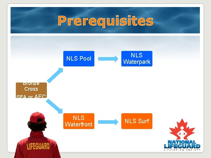Prerequisites NLS Pool NLS Waterpark NLS Waterfront NLS Surf Bronze Cross SFA or AEC Prerequisites NLS Pool NLS Waterpark NLS Waterfront NLS Surf Bronze Cross SFA or AEC