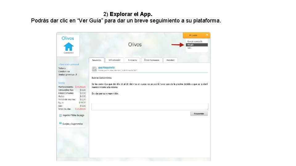 2) Explorar el App. Podrás dar clic en “Ver Guía” para dar un breve