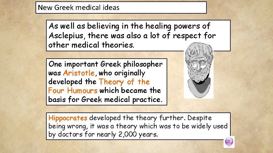 New Greek medical ideas As well as believing in the healing powers of Asclepius,