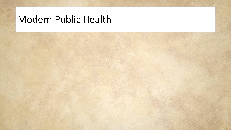 Modern Public Health 