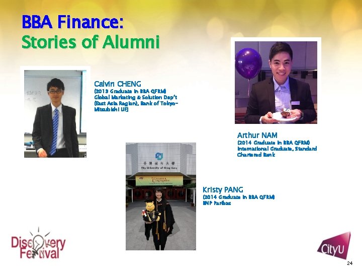 BBA Finance: Stories of Alumni Calvin CHENG (2013 Graduate in BBA QFRM) Global Marketing