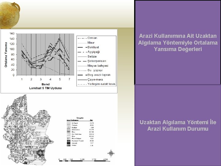 Arazi Kullanımına Ait Uzaktan Algılama Yöntemiyle Ortalama Yansıma Değerleri Uzaktan Algılama Yöntemi İle Arazi