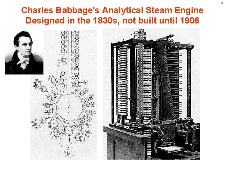 Charles Babbage's Analytical Steam Engine Designed in the 1830 s, not built until 1906