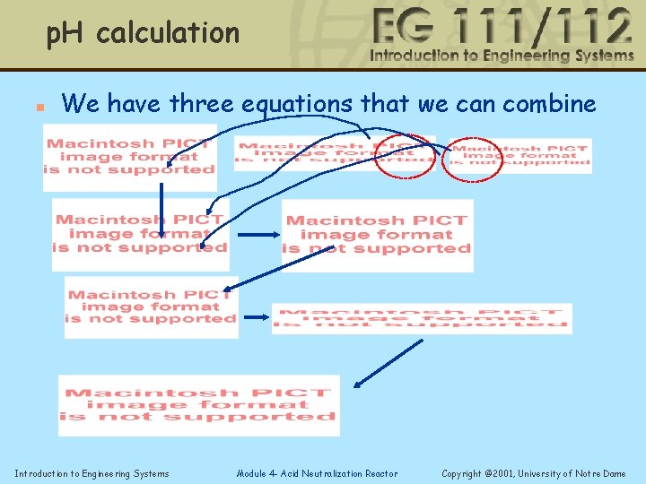 p. H calculation n We have three equations that we can combine Introduction to
