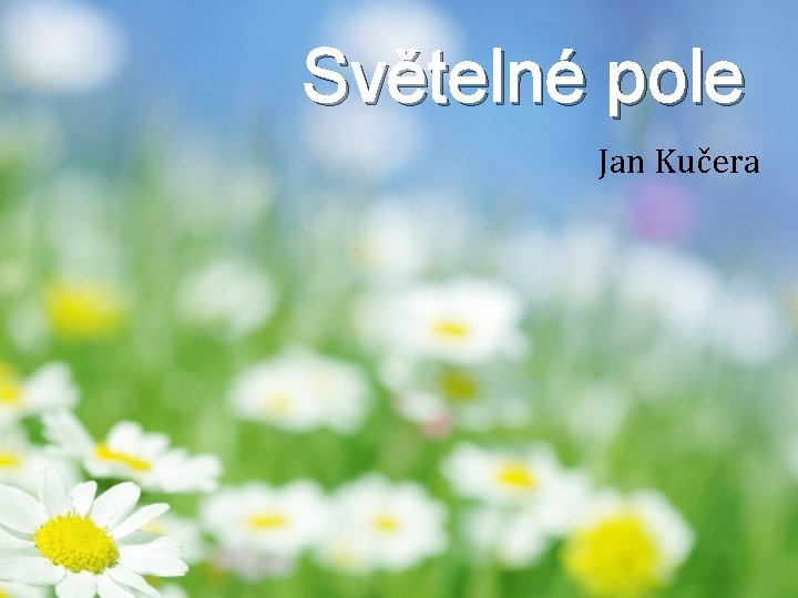 Světelné pole Jan Kučera 