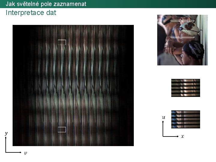 Jak světelné pole zaznamenat Interpretace dat 