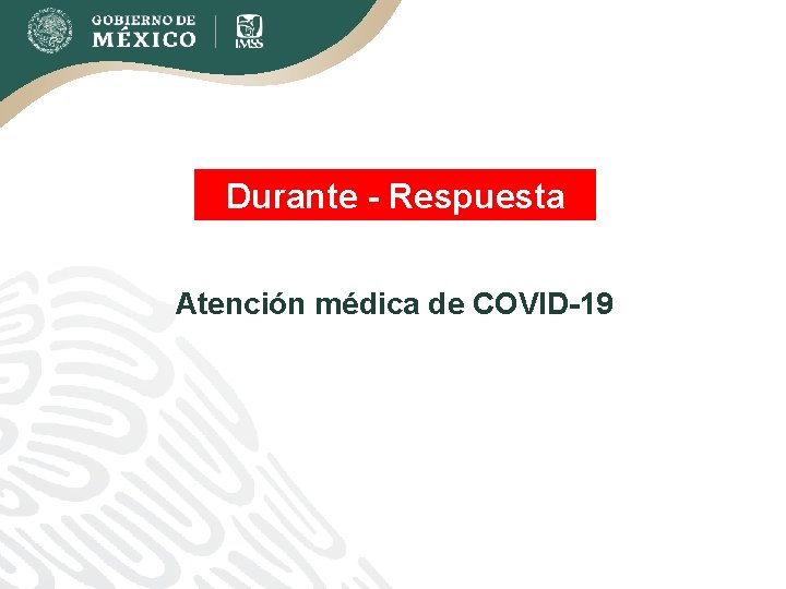 Durante - Respuesta Atención médica de COVID-19 