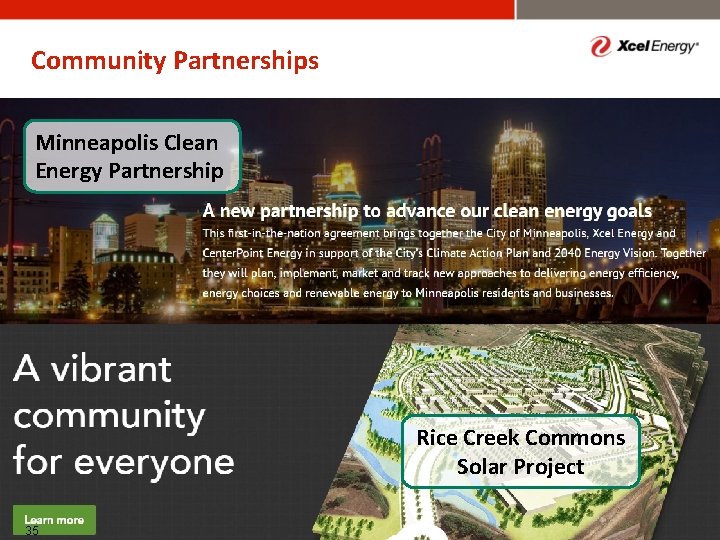 Community Partnerships Minneapolis Clean Energy Partnership Rice Creek Commons Solar Project 35 