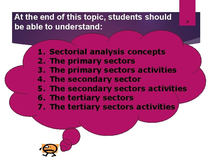 At the end of this topic, students should be able to understand: 1. 2. At the end of this topic, students should be able to understand: 1. 2.