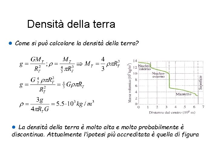 Densità della terra ● Come si può calcolare la densità della terra? ● La Densità della terra ● Come si può calcolare la densità della terra? ● La