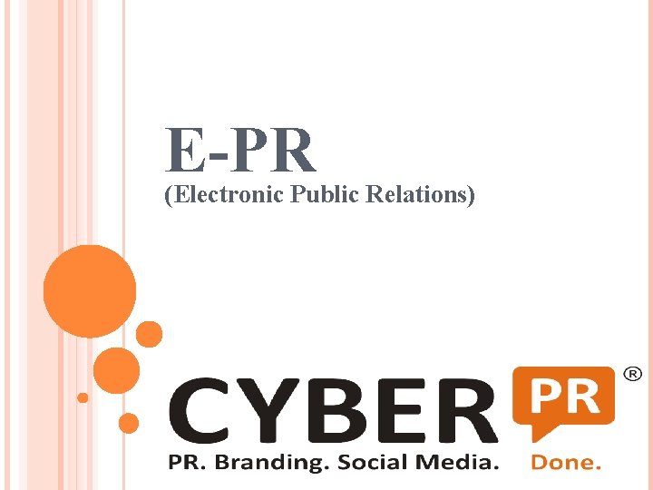 E-PR (Electronic Public Relations) 