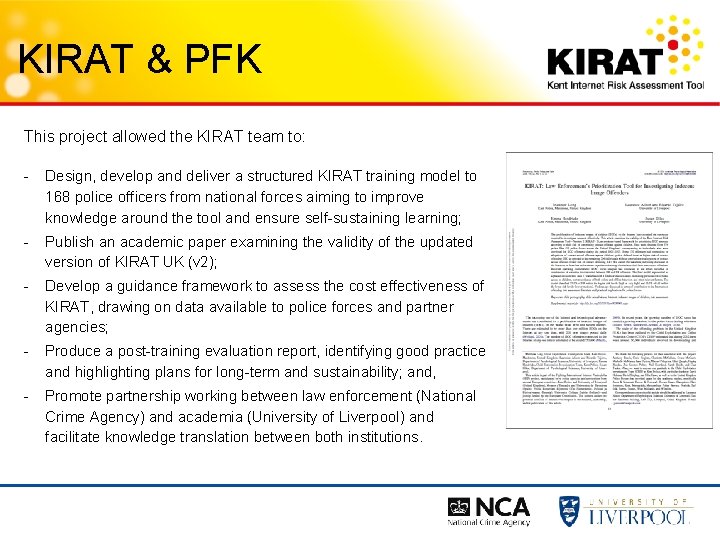Kent Internet Risk Assessment Tool KIRAT Police Knowledge