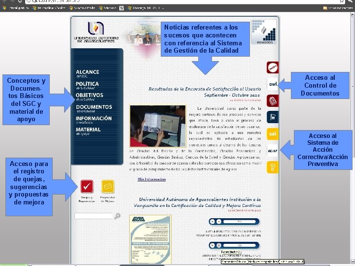 Noticias referentes a los sucesos que acontecen con referencia al Sistema de Gestión de Noticias referentes a los sucesos que acontecen con referencia al Sistema de Gestión de