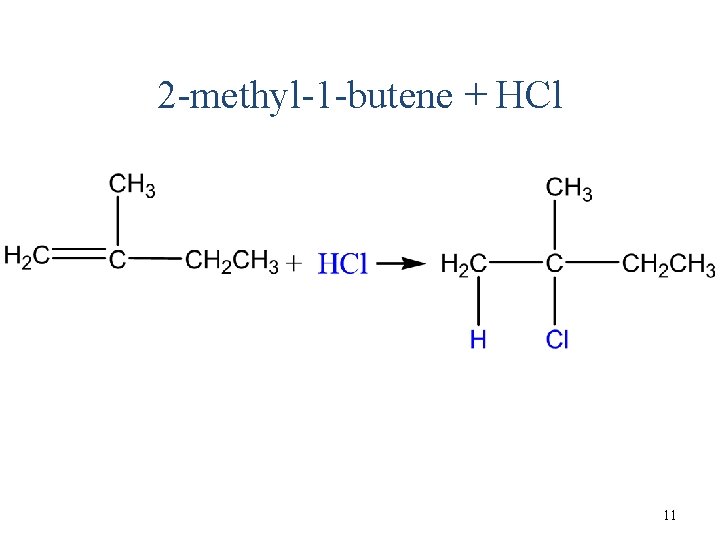 2 -methyl-1 -butene + HCl 11 