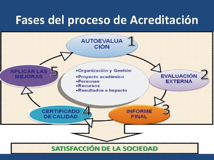 Fases del proceso de Acreditación 