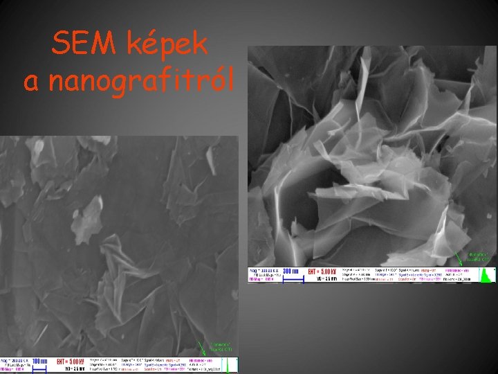 SEM képek a nanografitról 