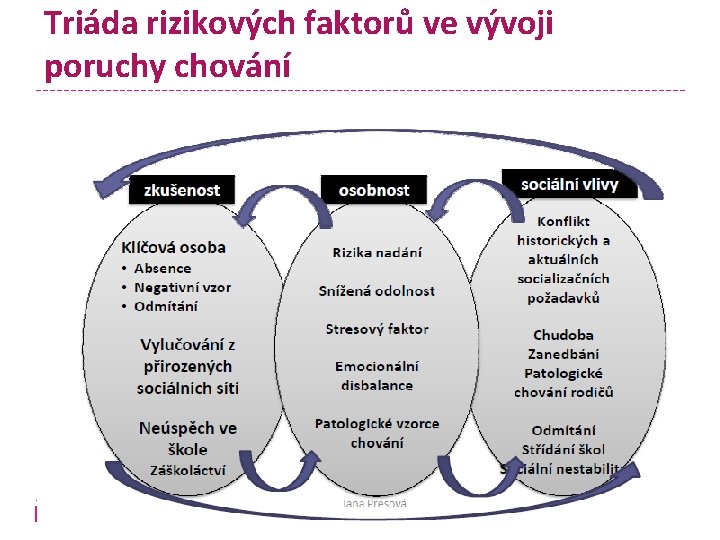 Triáda rizikových faktorů ve vývoji poruchy chování 