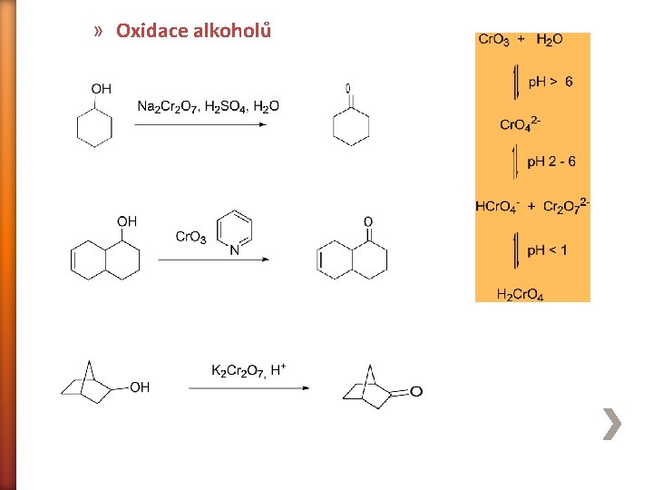 » Oxidace alkoholů 