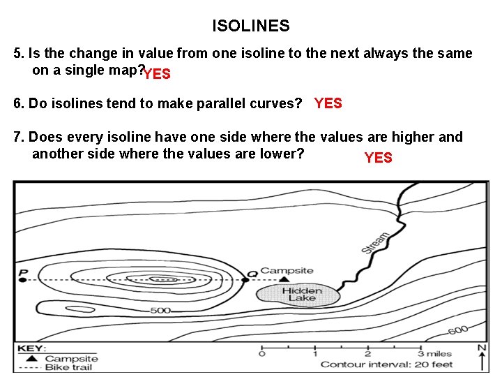 ISOLINES 5. Is the change in value from one isoline to the next always