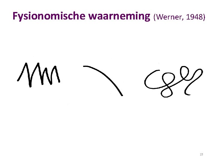 Fysionomische waarneming (Werner, 1948) 23 