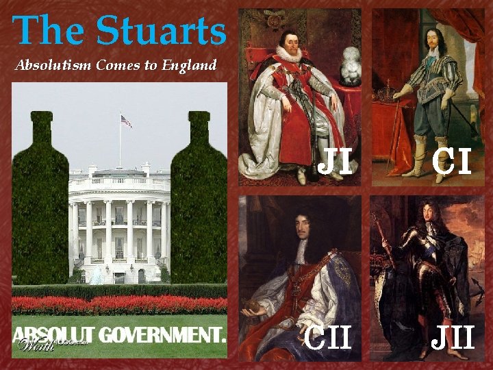 The Stuarts Absolutism Comes to England JI CI C II J II 