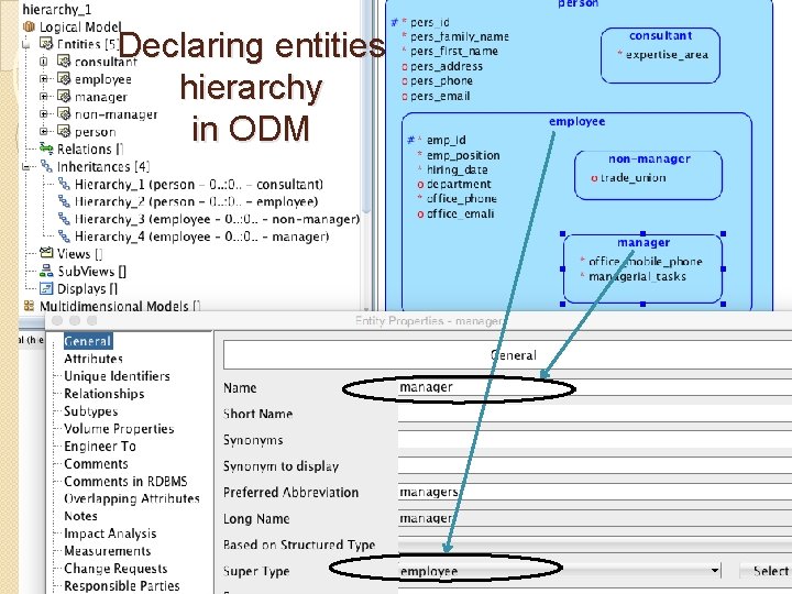 Declaring entities hierarchy in ODM 