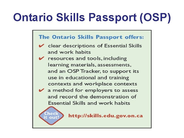 Ontario Skills Passport (OSP) 