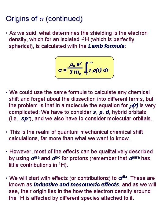 Interpretation Of 1 H Spectra So Far We