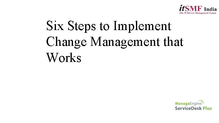 Six Steps to Implement Change Management that Works 