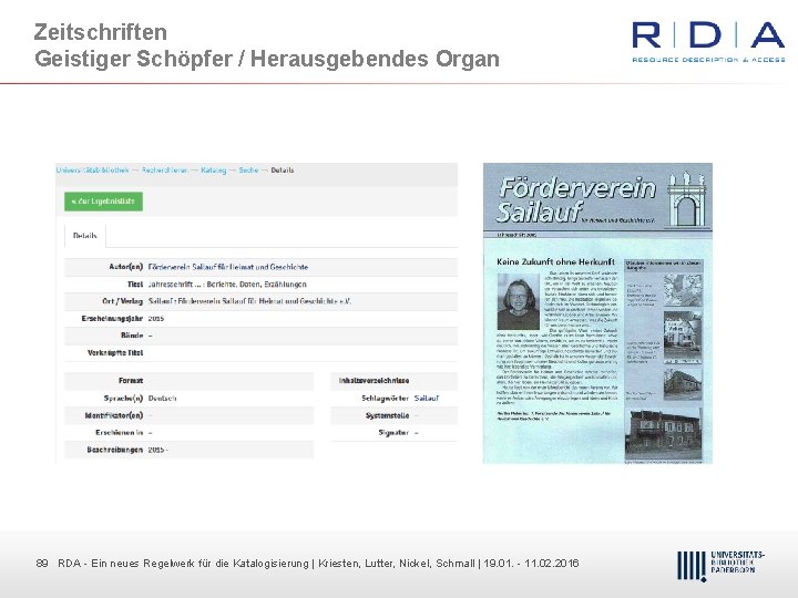 Zeitschriften Geistiger Schöpfer / Herausgebendes Organ 89 89 RDA Dr. Dietmar Ein neues Haubfleisch