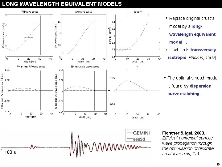 LONG WAVELENGTH EQUIVALENT MODELS long wavelength equivalent models • Replace original crustral model by