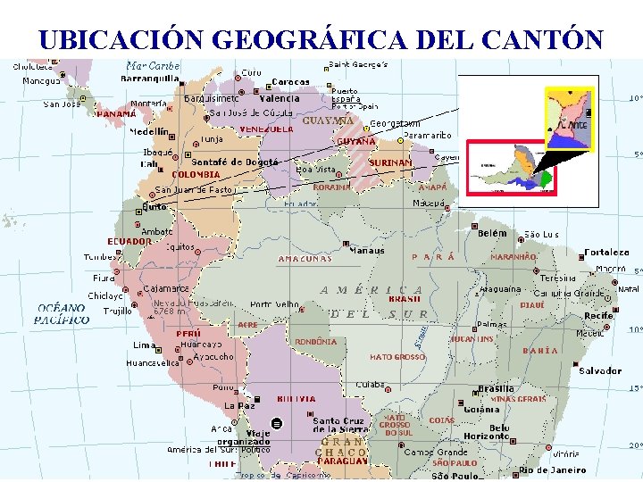 UBICACIÓN GEOGRÁFICA DEL CANTÓN 