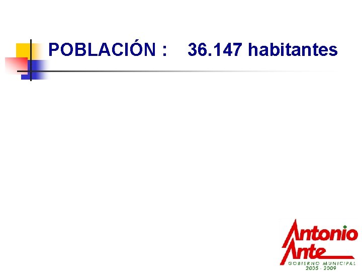 POBLACIÓN : 36. 147 habitantes 