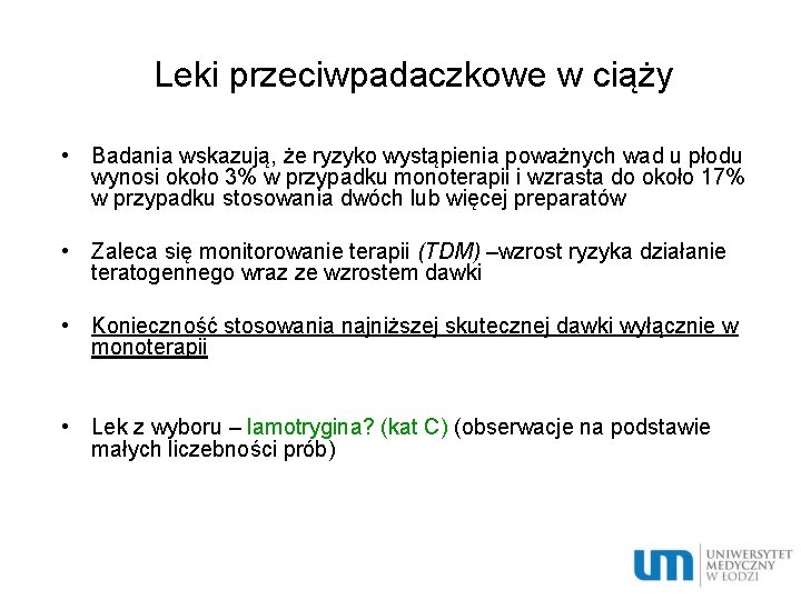 Leki przeciwpadaczkowe w ciąży • Badania wskazują, że ryzyko wystąpienia poważnych wad u płodu