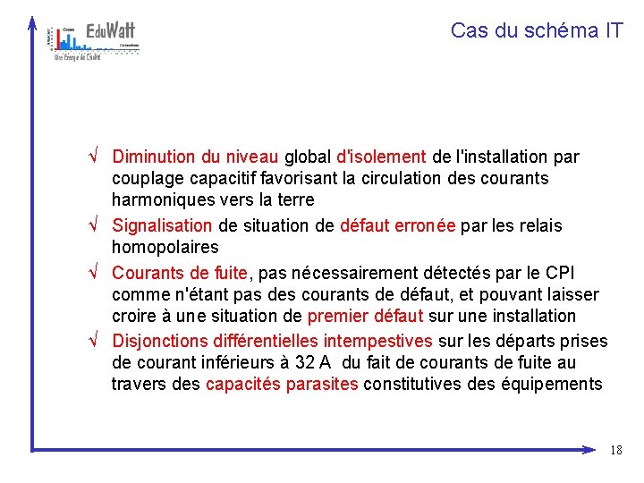 Cas du schéma IT √ Diminution du niveau global d'isolement de l'installation par couplage