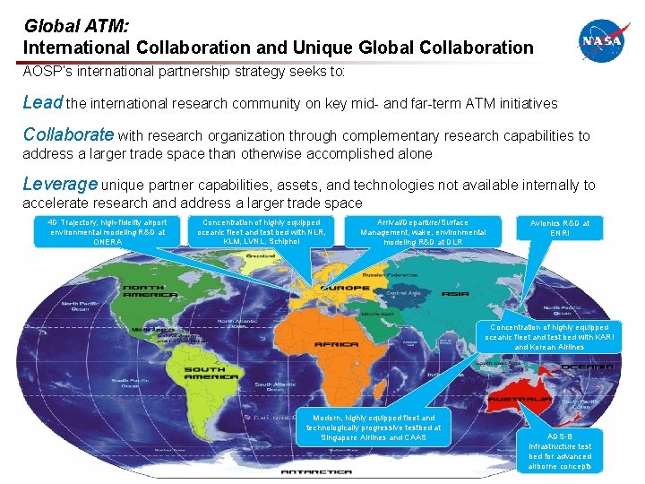 Global ATM: International Collaboration and Unique Global Collaboration AOSP’s international partnership strategy seeks to: