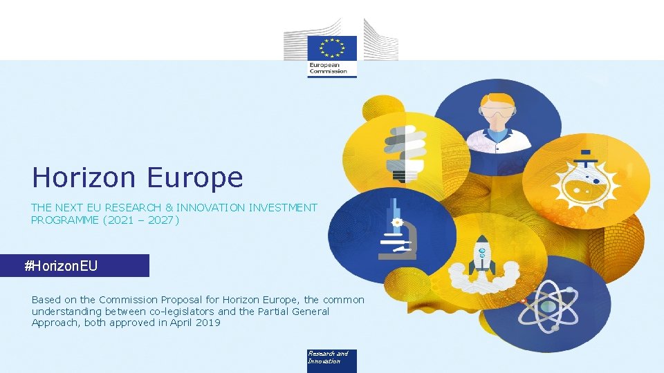 Horizon Europe THE NEXT EU RESEARCH & INNOVATION INVESTMENT PROGRAMME (2021 – 2027) #Horizon.