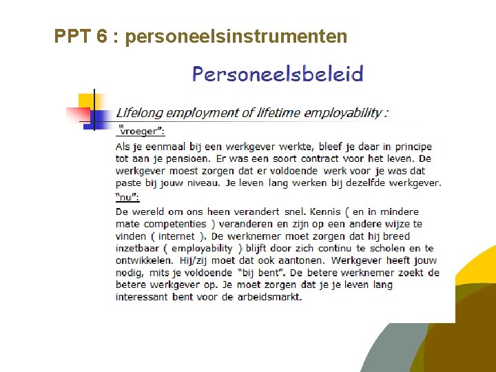 PPT 6 : personeelsinstrumenten 