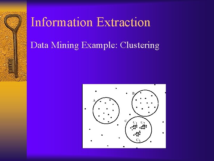 Information Extraction Data Mining Example: Clustering 