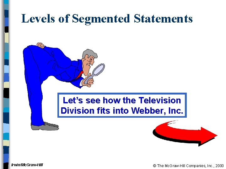 Levels of Segmented Statements Let’s see how the Television Division fits into Webber, Inc.