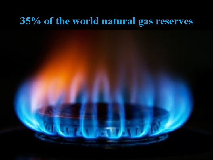 35% of the world natural gas reserves 