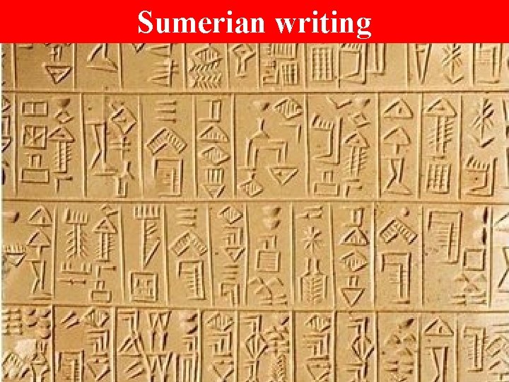 Sumerian writing 