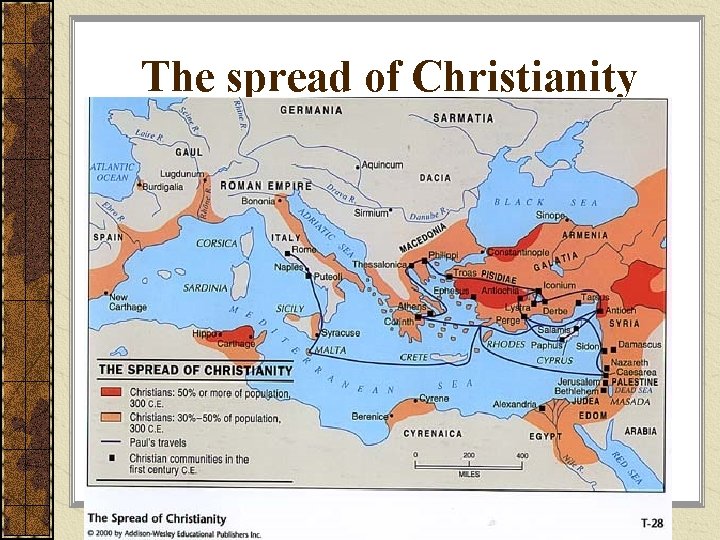 The spread of Christianity 