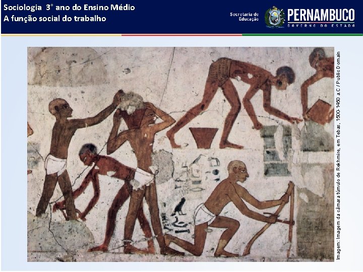 Imagem: Imagem da câmara túmulo de Rekhmire, em Tebas, 1500 -1450 a. C /