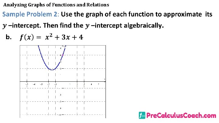 Analyzing Graphs of Functions and Relations b. 