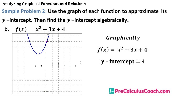 Analyzing Graphs of Functions and Relations b. 